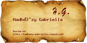 Hadházy Gabriella névjegykártya