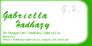 gabriella hadhazy business card